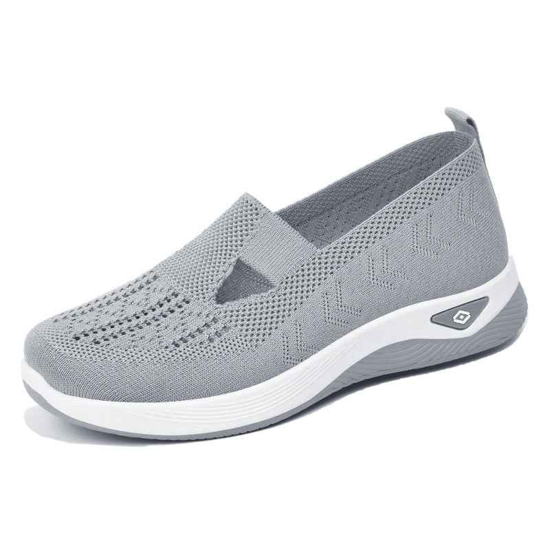 Breathable Mesh Round Toe Wedge Sneakers - Damned Threads